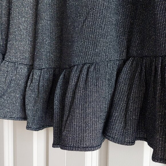 Michael Kors Sparkle Cold Shoulder Ruffle Top Women's Size S - Picture 4 of 12